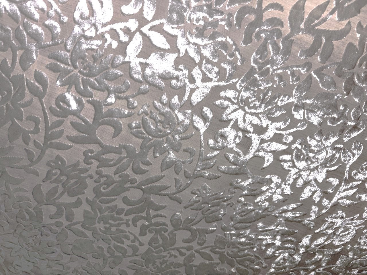 White Devore Polyester Viscose Burnout Velvet fabric ~ 44" wide available in 3 designs floral vines, abstract rose and floral [18291/92/93]