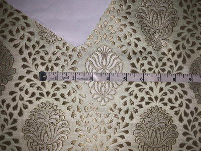 Brocade Heavy KING KHAB  Fabric GOLDEN CREAM WITH METALIC GOLD JACQUARD BRO983[3]