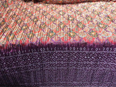 Pleated  Fabric 54'' Wide beautiful Indian design available in three colors [17651/52/53]