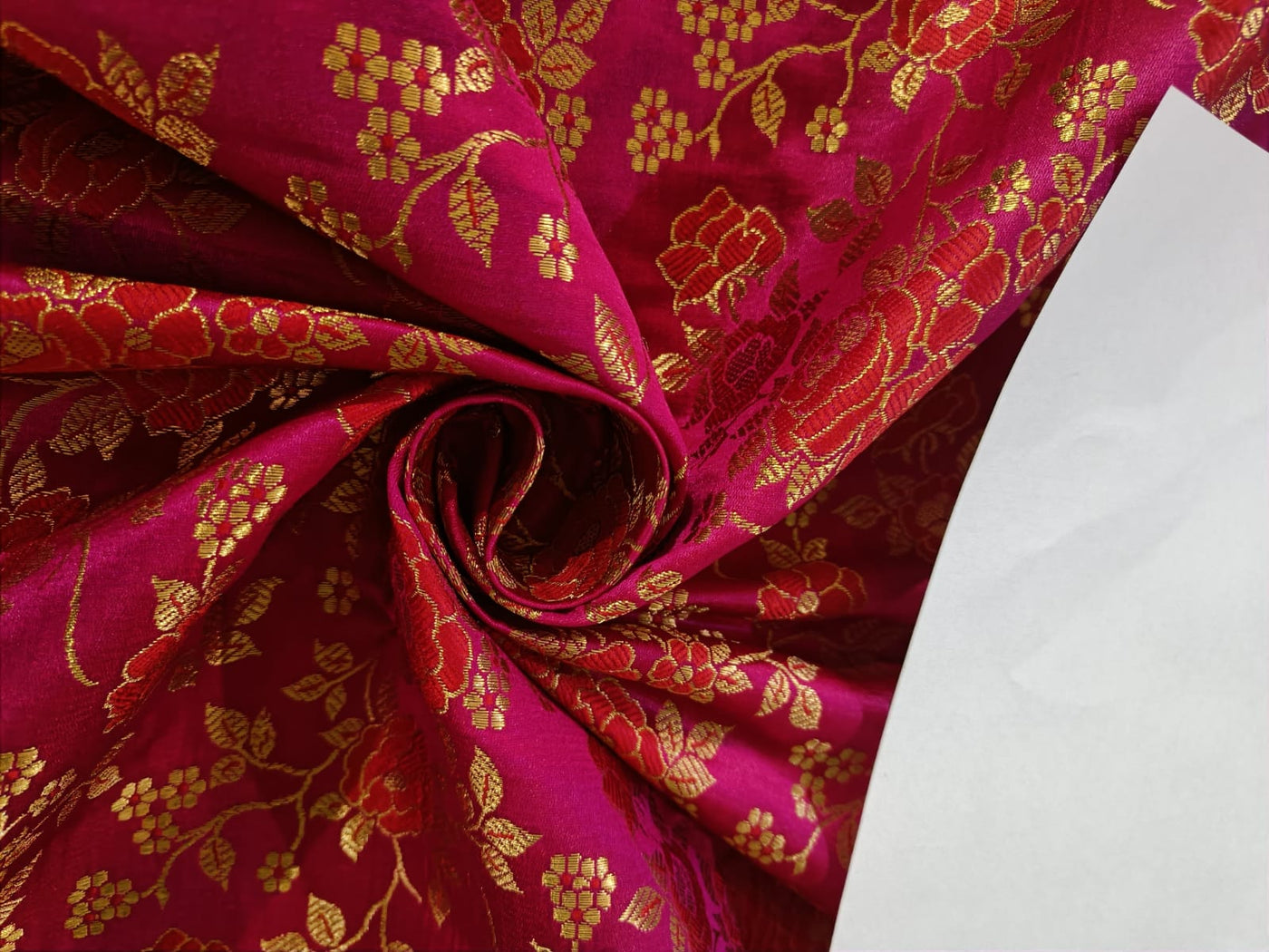 Silk Brocade fabric available in 3 colors egg plant, ink blue and green color 44" WIDE BRO899[1,2.3]