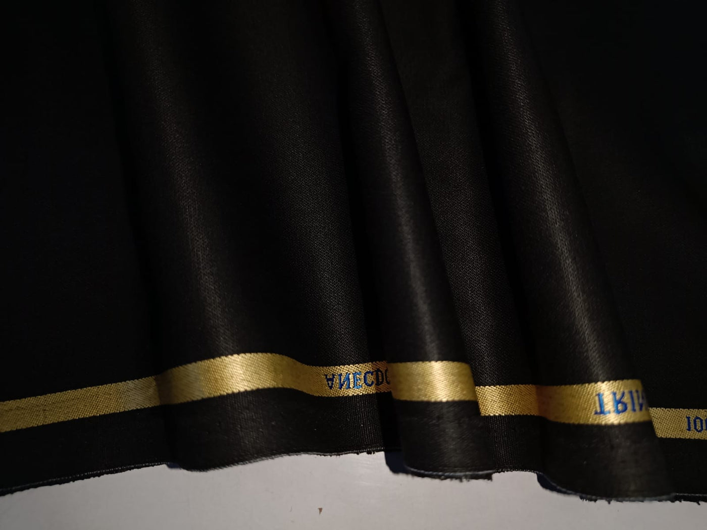 Heavy weight premium Suiting Fabric 58" wide JET BLACK  [13060]