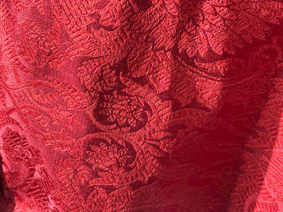Brocade Fabric self FLORAL Jacquard cherry red  44" BRO984[8]