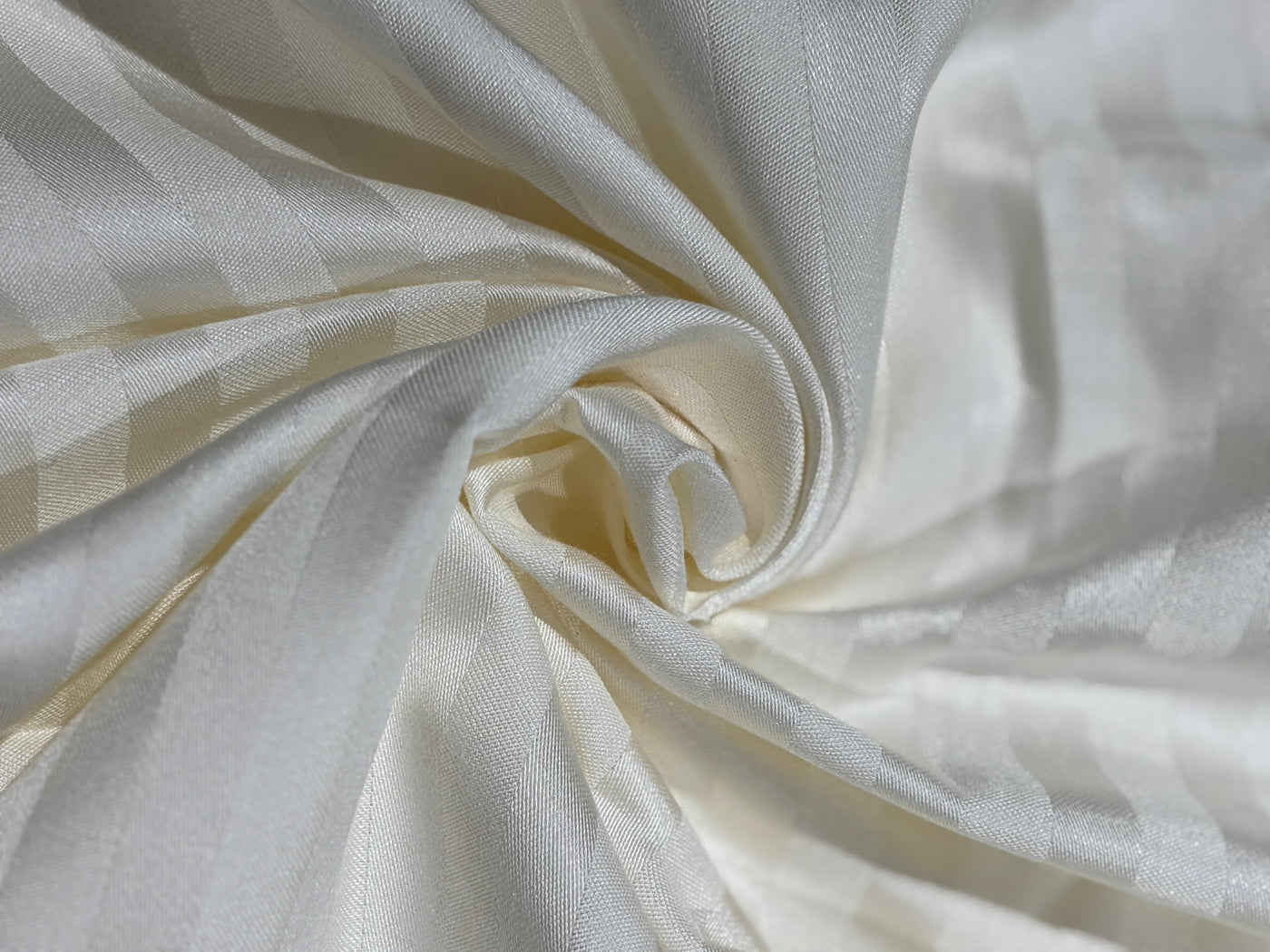 100% NATURAL banana FIBRE striped fabric White color 58" wide dyeable [17306]