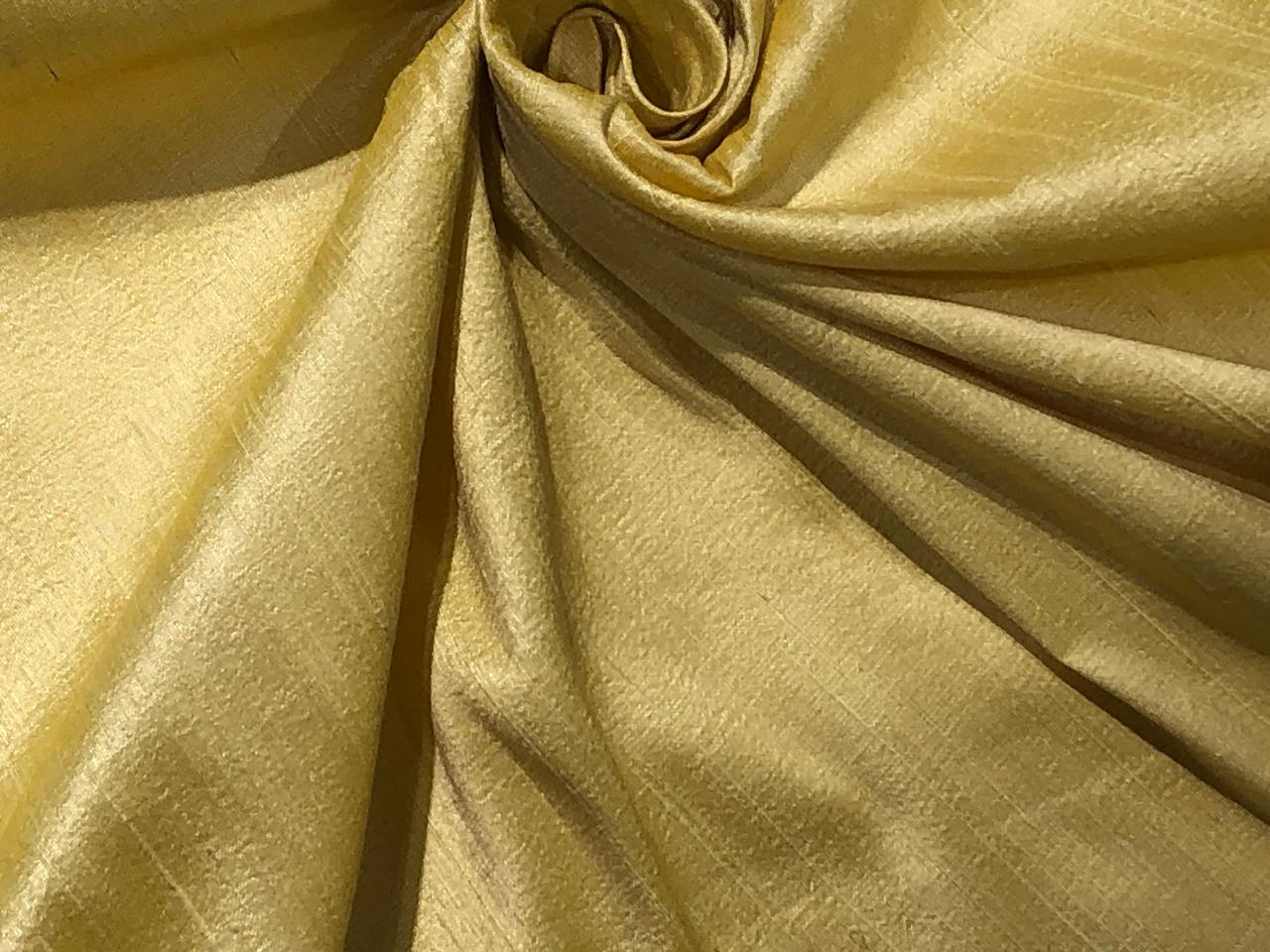 PURE SILK DUPION FABRIC GOLDEN YELLOW color 54&quot; wide WITH SLUBS*MM124[1]