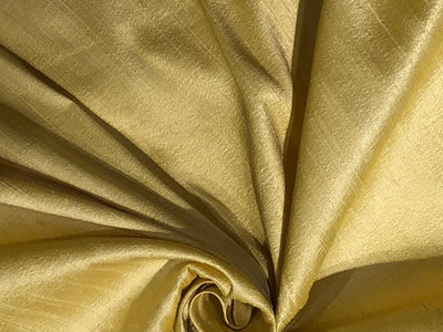 PURE SILK DUPION FABRIC GOLDEN YELLOW color 54&quot; wide WITH SLUBS*MM124[1]