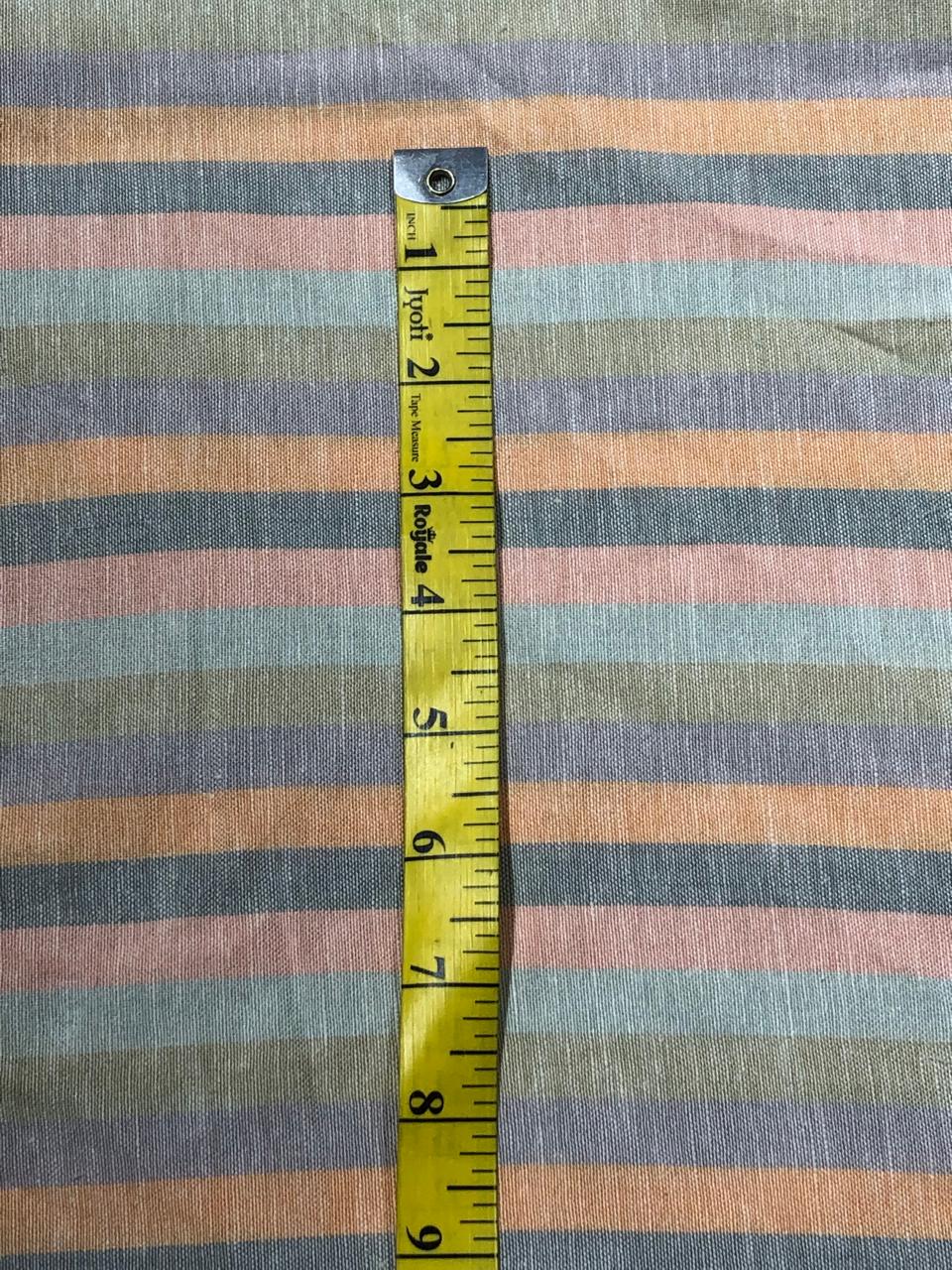 100% Cotton Poplin 58" 6 Color pastel stripe pink, blue ,green ,lilac ,peach and grey [17562]