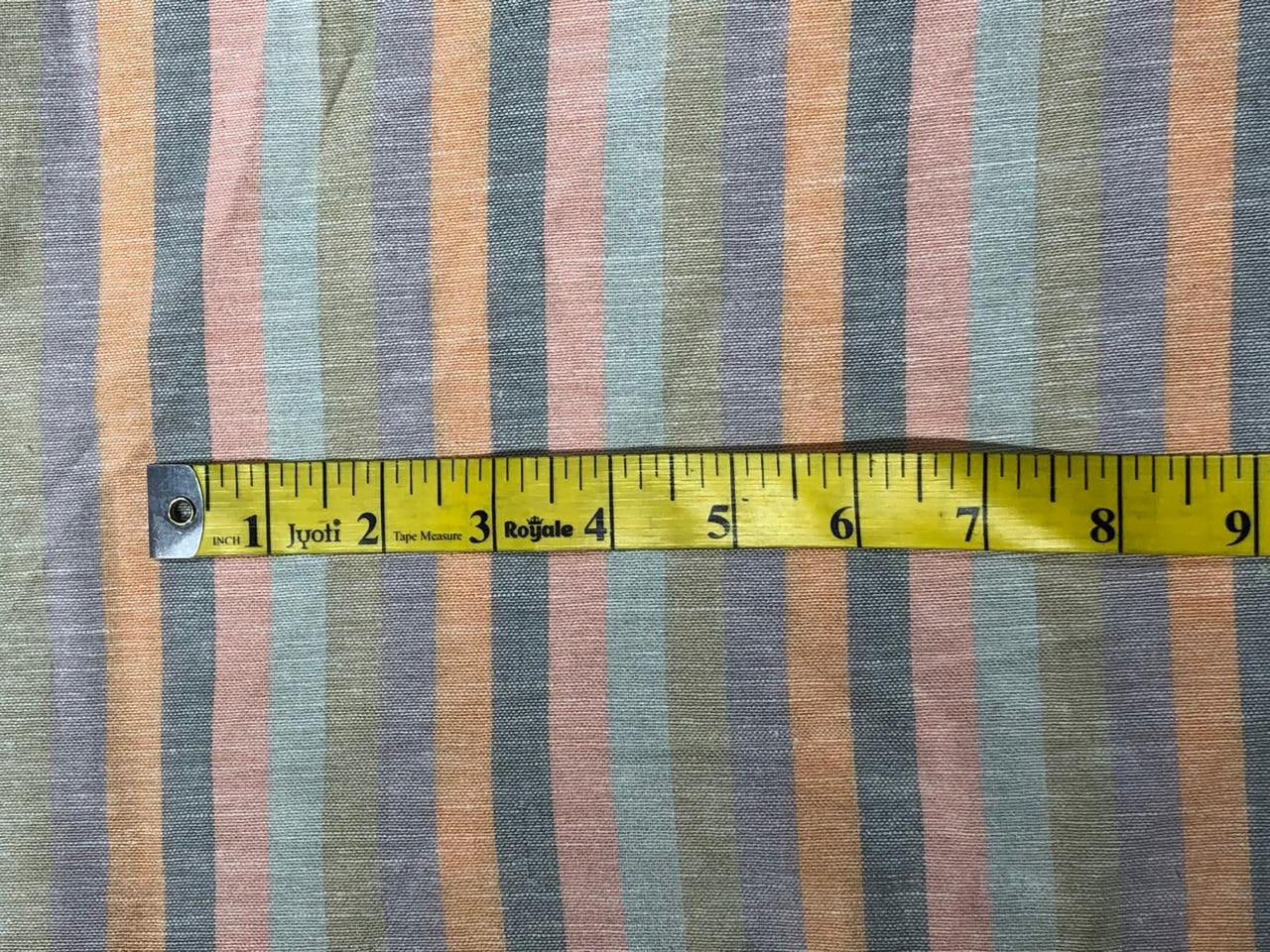 100% Cotton Poplin 58" 6 Color pastel stripe pink, blue ,green ,lilac ,peach and grey [17562]