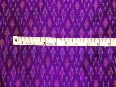 100% pure silk dupion ikat fabric purple color 44" wide [18477]
