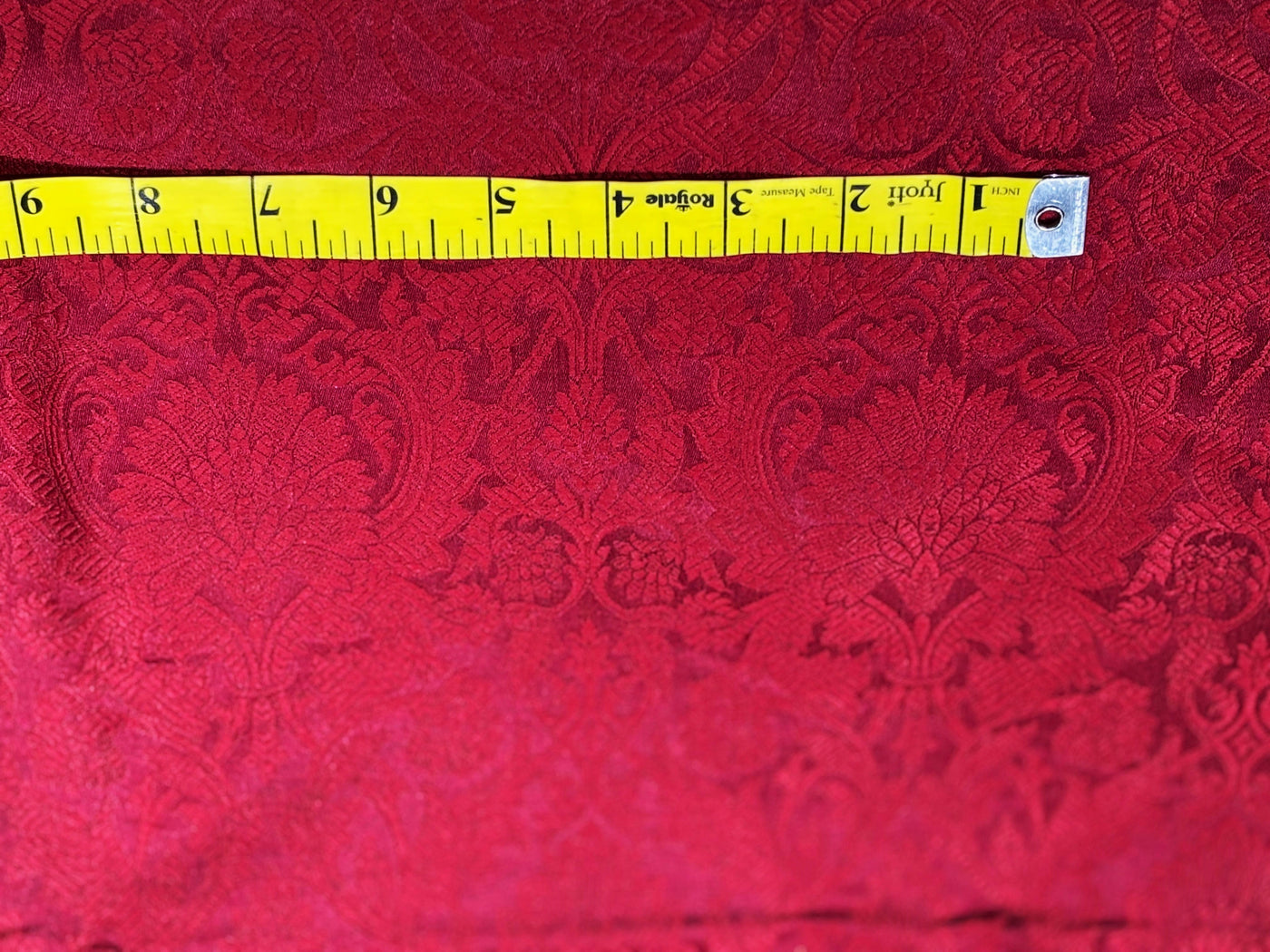 Brocade Fabric self FLORAL Jacquard cherry red  44" BRO984[8]