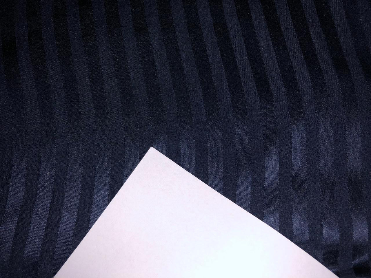 100% SILK CHIFFON  fabric NAVY WITH SELF SATIN stripe 54" wide [16084]