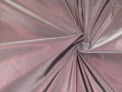 100% pure silk TAFETTA  fabric 2 tone ivory x burgandy [onion pink] TAF348