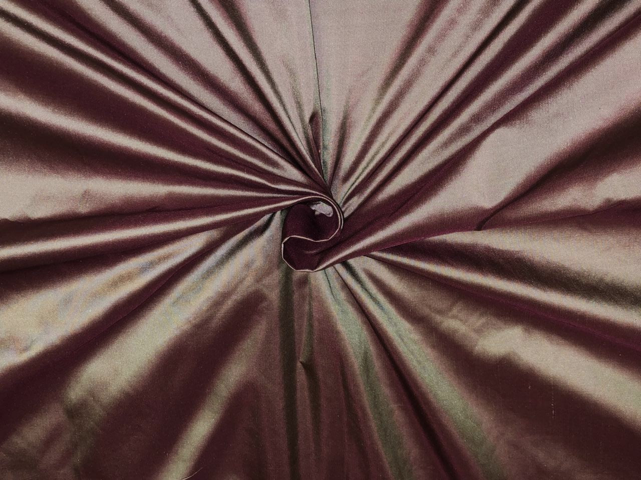 Silk TAFETTA fabric burgundy x cream  54"wide TAF345[3]