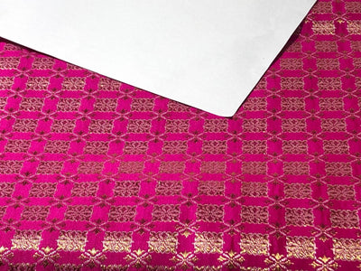 Silk Brocade fabric with leaf  jacquard available in 4 COLORS red ,teal ,plum and pink BRO998[1/2/3/4]