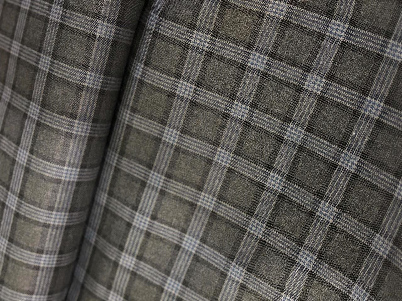 Tweed Premium Suiting plaids Fabric 58" wide available in 2 colors charcoal grey and denim blue [[17336/37]