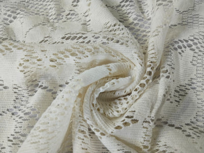 fancy LACE overlay fabric offers intricate woven patterns in 5 designs