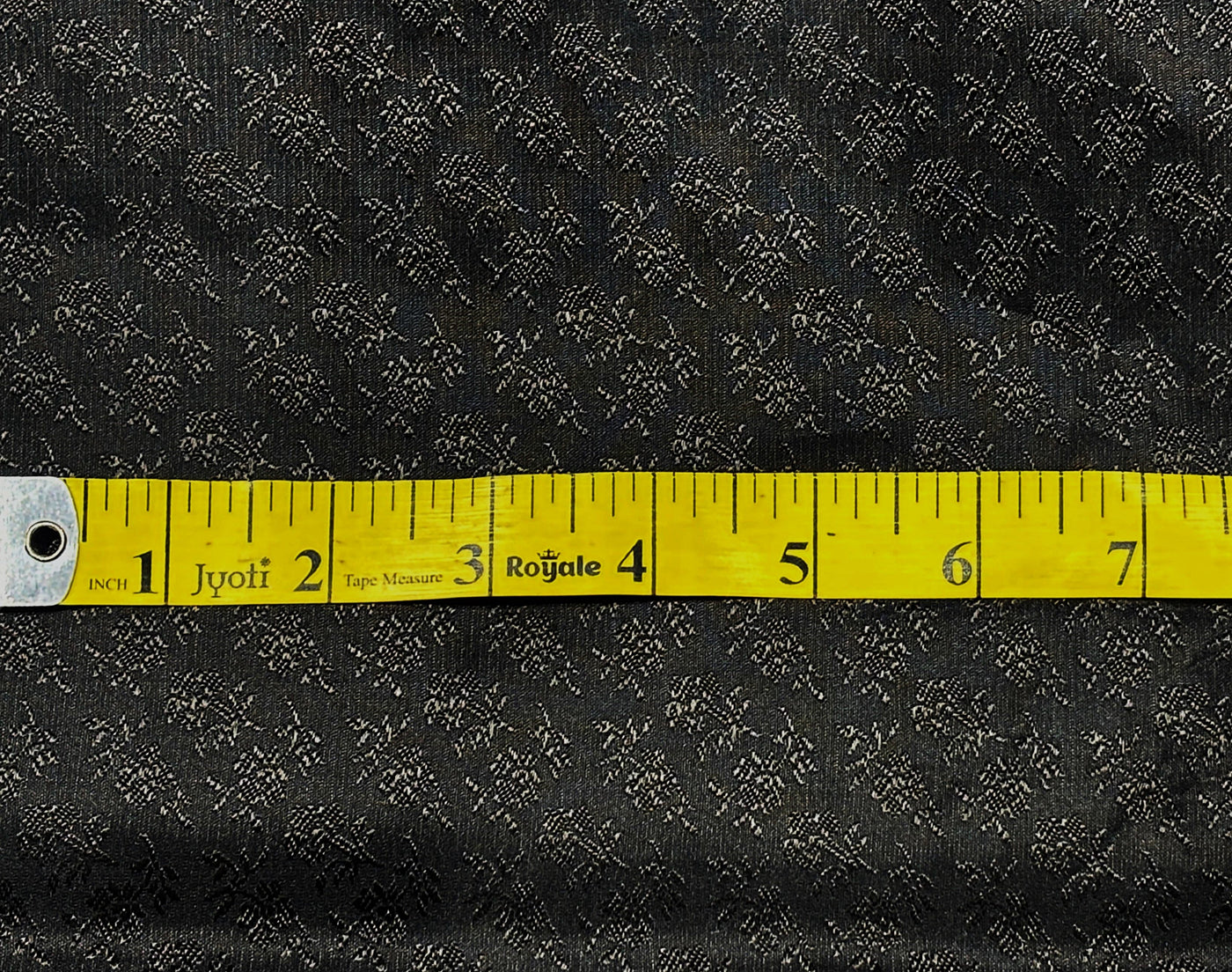 Brocade Fabric black  floral motif  all over Jacquard 44" BRO1027[2]