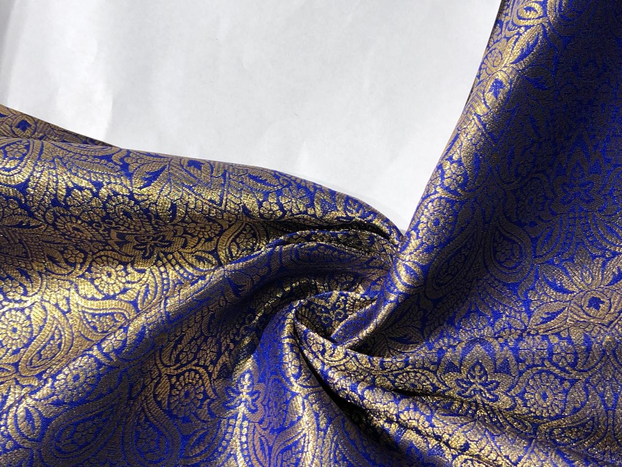 Silk Brocade fabric 44" wide INTRICATE JACQUARD available in 10 colors pink,gold,black,dark magenta,red,parot green,orange,royal blue,mango and burgandyBRO995