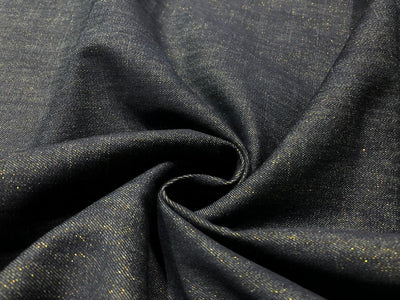 100% Cotton Denim WITH GOLD SHIMMER  Fabric 58" wide  [16864]