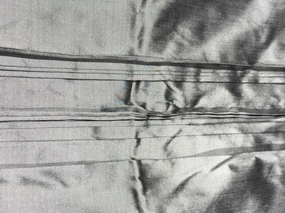 Silk Dupioni fabric SILVER [silver grey x ivory]  color 54" wide DUP426