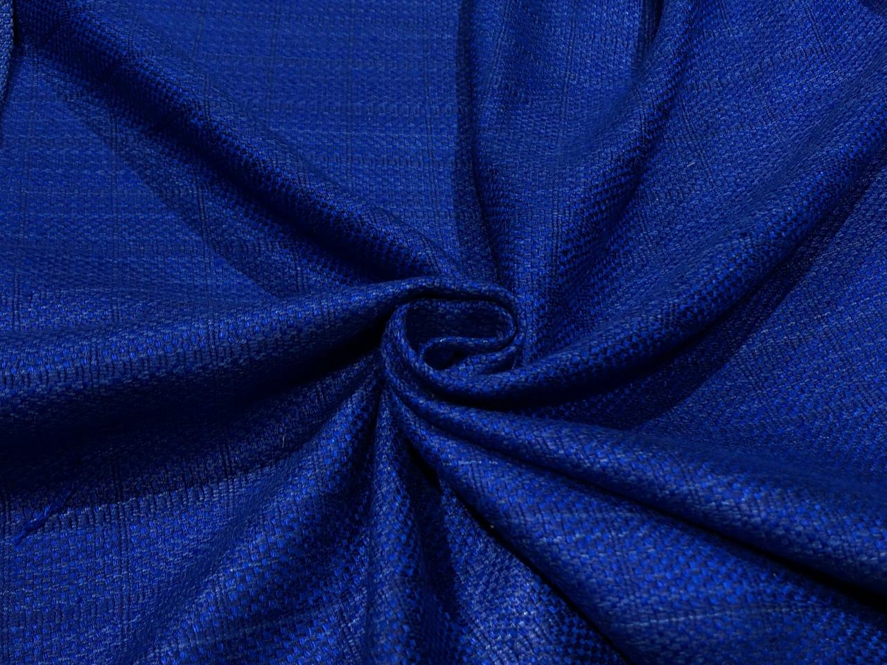 HEAVY MATKA SILK FABRIC ROYAL BLUE  44" wide HANDLOOM WOVEN,4 PLY MATKA [17646]