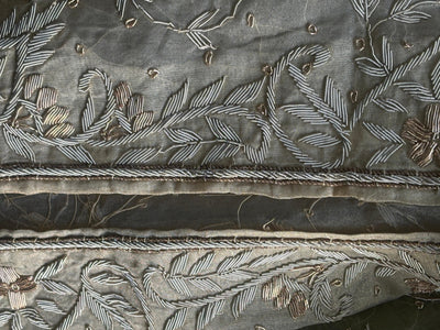 Table  Cover in gold tissue square 37 inch x 37 inch full zardozi embroidered gold [17688]