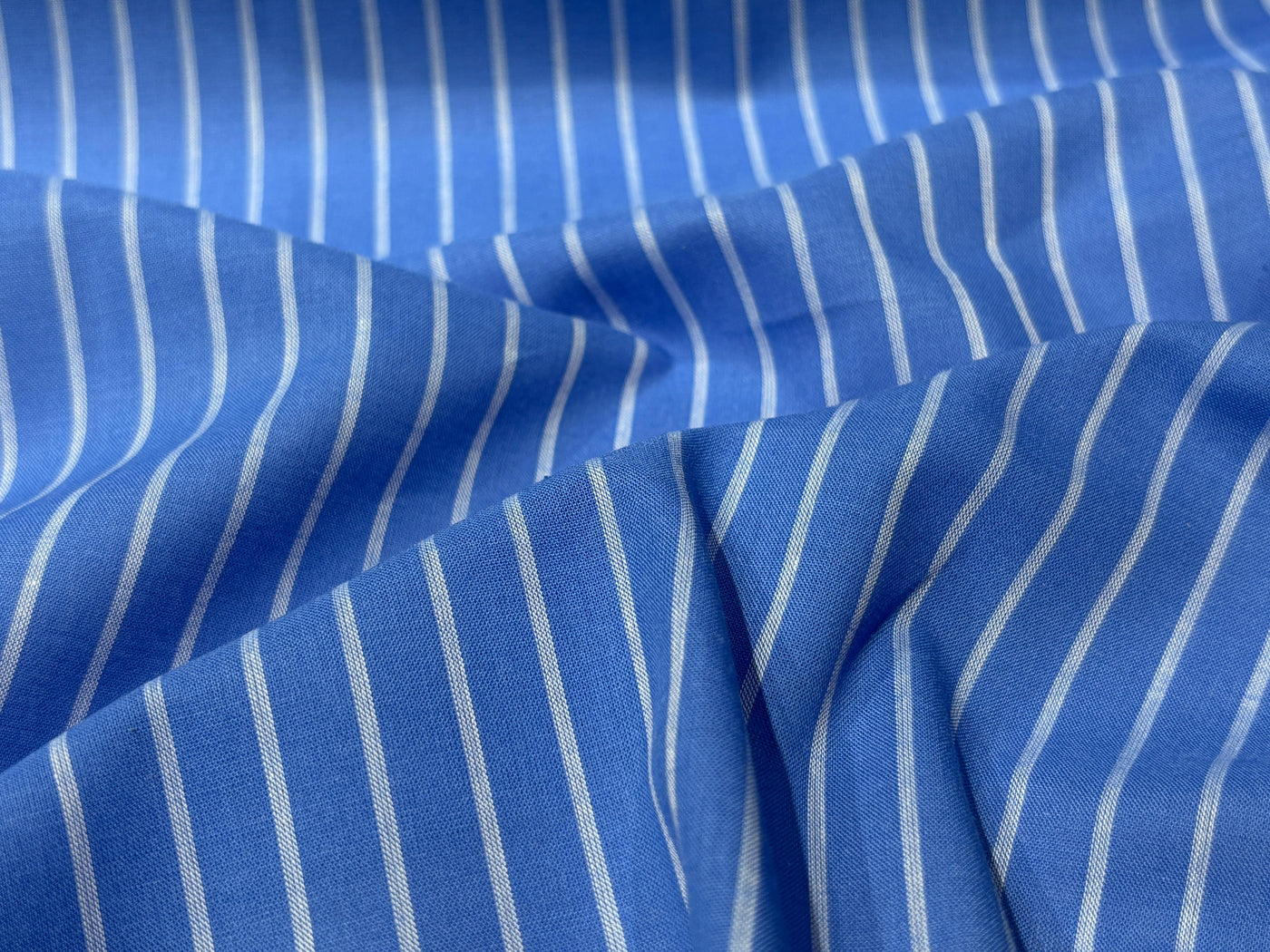 100% Cotton Poplin 58" wide stripes available in 2 colors pink and blue [17757/58]