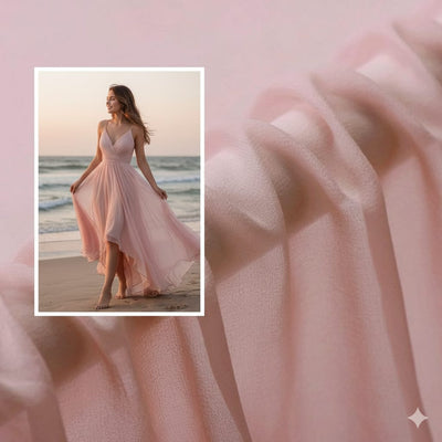 100% Silk Georgette Premium Sheer natural white [dyeable]  60g/m² 137cm Wide Bridal Gown