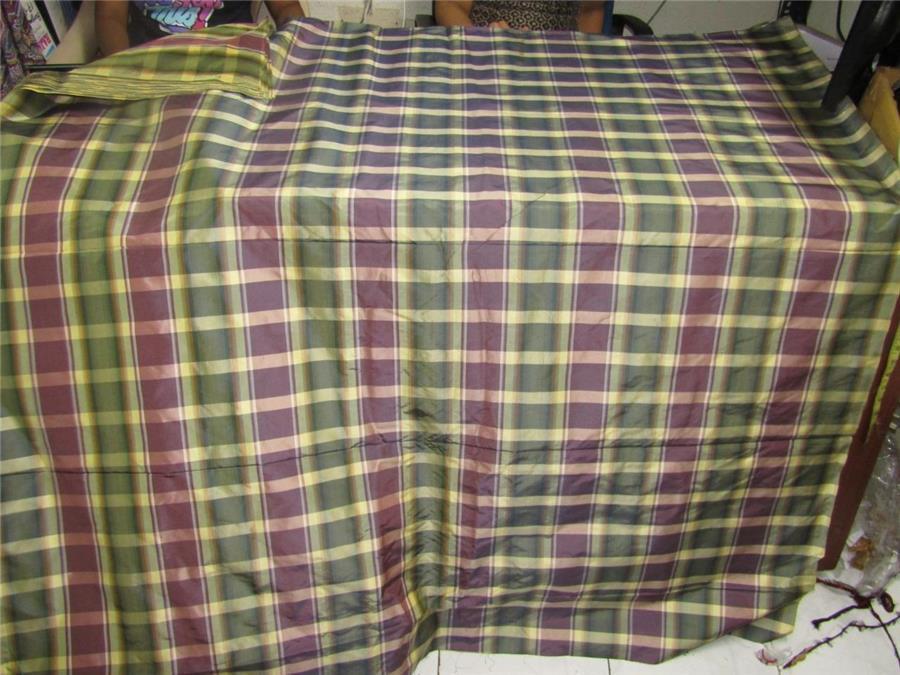 silk taffeta fabric dark shade aubergine /green/light gold 54" wide TAF#C56[2]