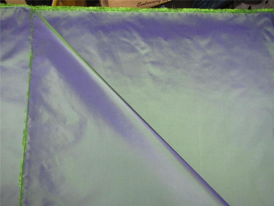 100% Pure silk taffeta fabric kingfishergreen x purple 54" wide TAF293