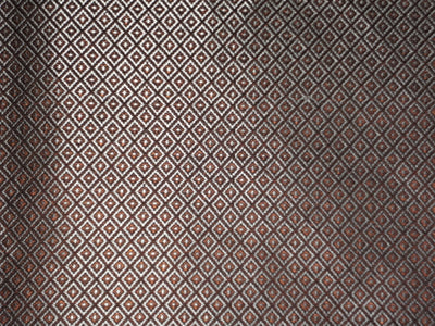 Silk Brocade Fabric Golden Brown,Silver Ivory & Black Color 44" wide BRO308[1]