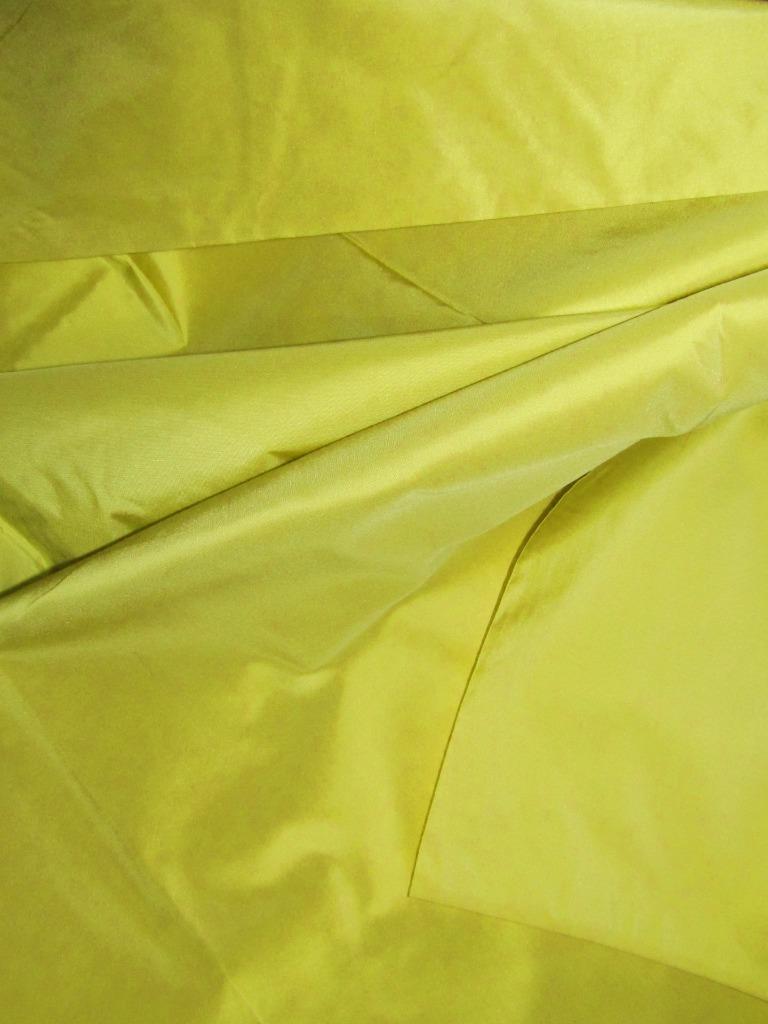 100% Pure silk taffeta fabric lemon yellow 54" wide TAF297[1]