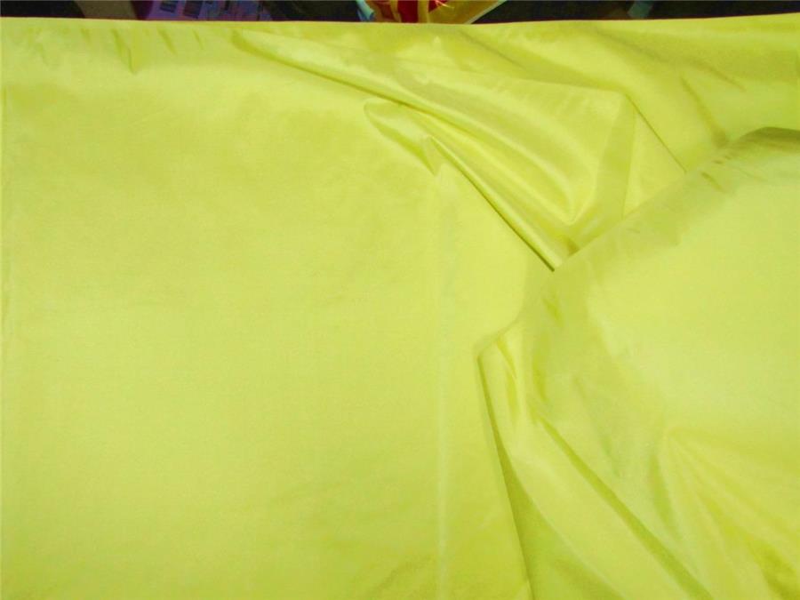 100% Pure silk taffeta fabric lemon yellow 54" wide TAF297[1]