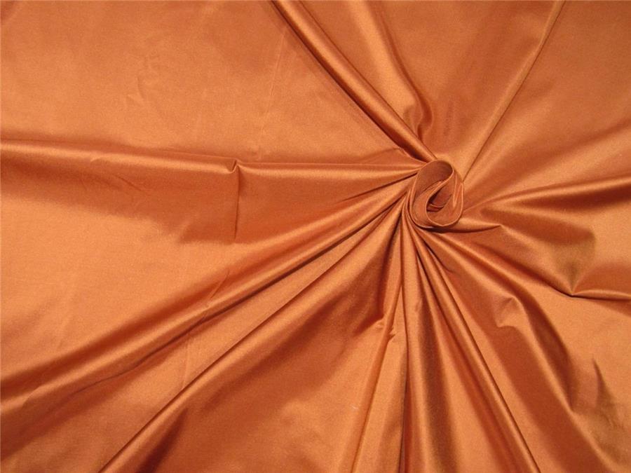 Silk taffeta fabric rusty orange color 54" wide TAF231