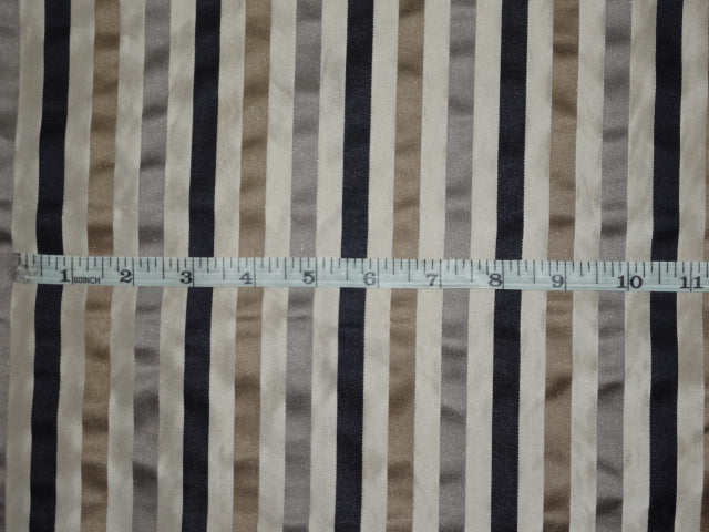 100% SILK TAFFETA FABRIC Olive,Grey,Dark Cream & Black COLOUR WITH SATIN STRIPES 54" wide Taf#S123[1]