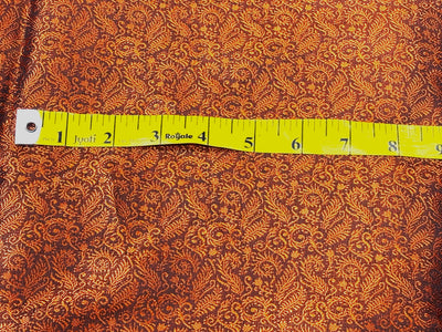 Brocade Fabric Burnt orange vines Jacquard  44" BRO1029[2]