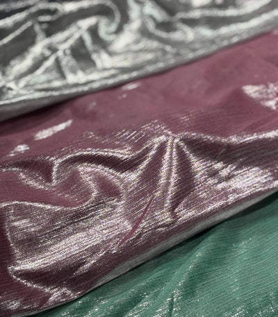 Metallic Lycra lurex fabric with subtle shimmer 58" Wide available in 7 colors black, bronze, magenta, mint ,candy pink, lilac and silver [17635/36/37/38/39/40/41]