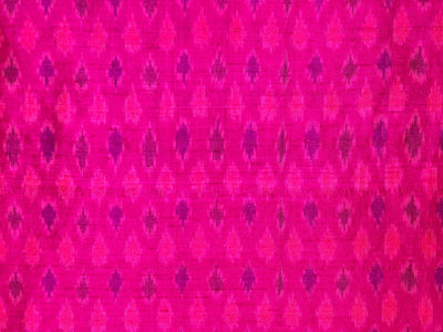 100% pure silk dupion ikat fabric pink color 44" wide available in 3 combinations
