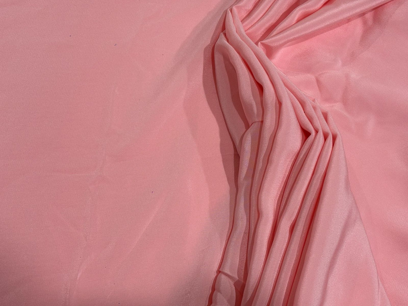 Pure silk crepe fabric 20 mm weight available in 3 colors pink 44"/olive 44" and red 54"