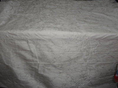 Silk taffeta fabric with jacquard Ivory color 54" wide TAFJ19[2]