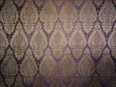 Spun Brocade fabric Aubergine & Gold Color 44" WIDE BRO320[1]