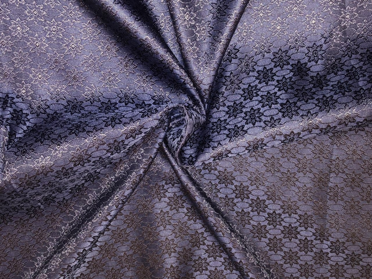 Silk Brocade fabric available in 2 colors navy and dark wine BRO1085[2/3]