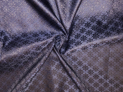 Silk Brocade fabric available in 2 colors navy and dark wine BRO1085[2/3]