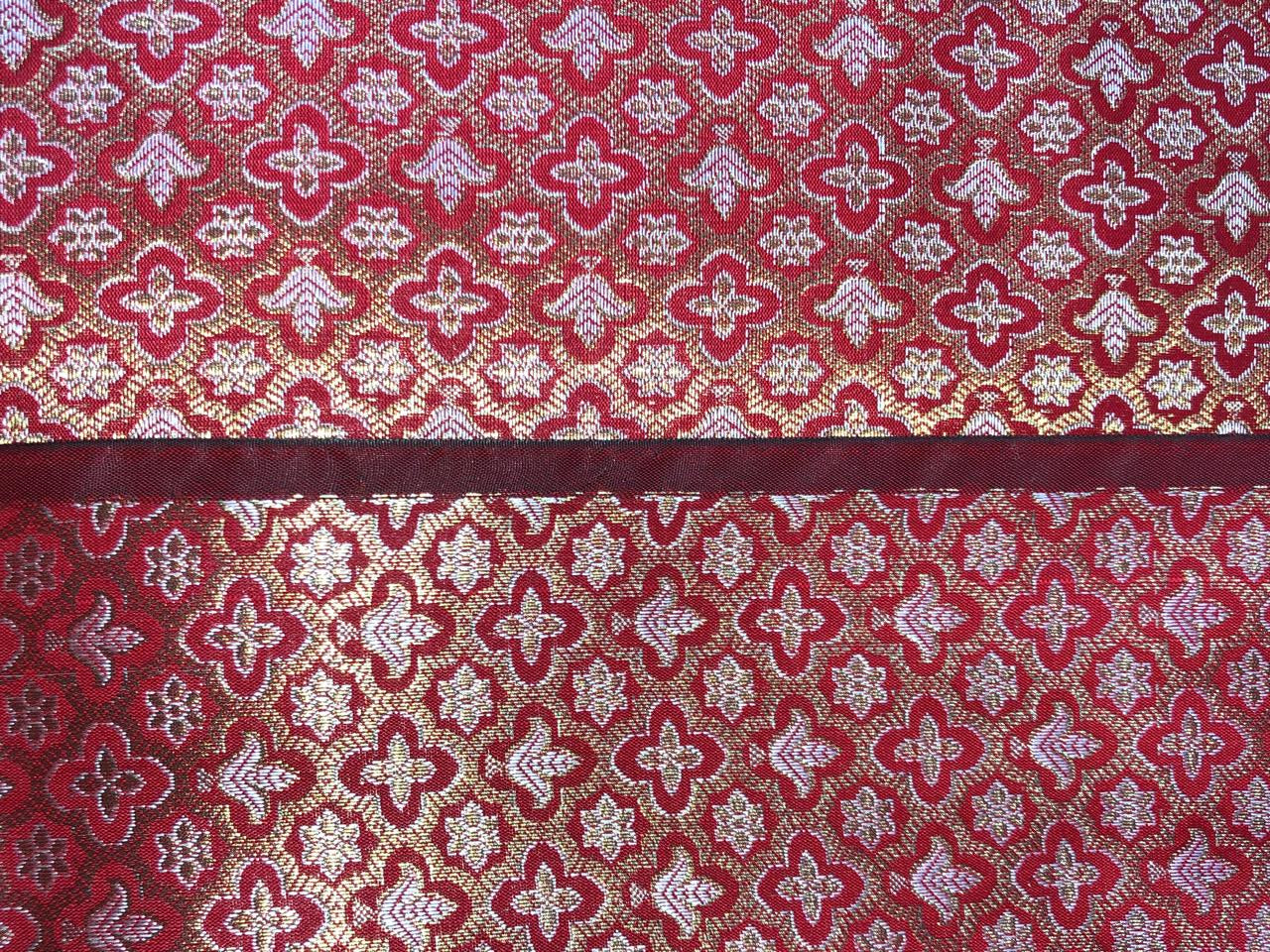 Brocade Fabric Jacquard x metallic gold Gold Color 44" WIDE BRO977 available in 2 colors bright pink and red