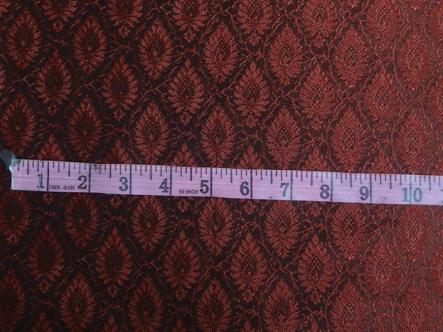 Spun Brocade fabric Deep Red Color 44" wide BRO331[4]