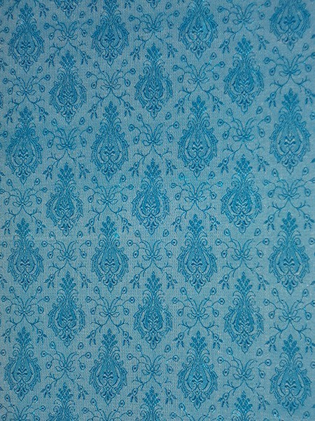 Spun Brocade fabric Blue Color 44" wide BRO331[5]