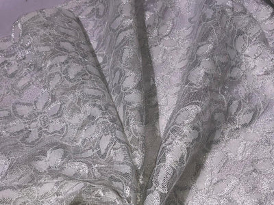 LACE: Rich Lace Fabric 56" WHITE  IVORY [16681]