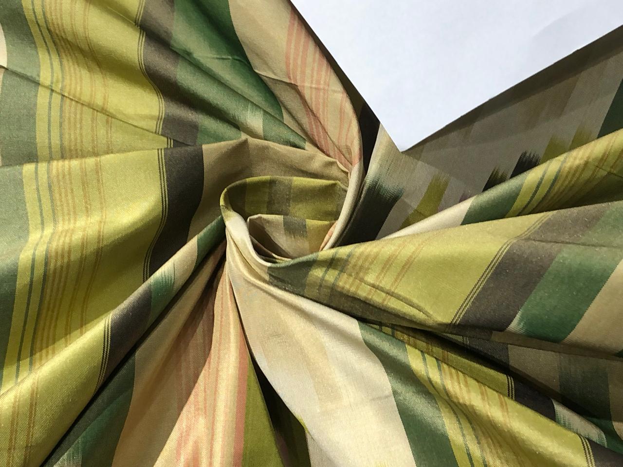 100% silk taffeta fabric SHADES OF OLIVE GREEN AND SALMON 54&quot; wide SINGLE LENGTH OF 3.30 YARDSTAFNEWC14[1]_3.30YDS