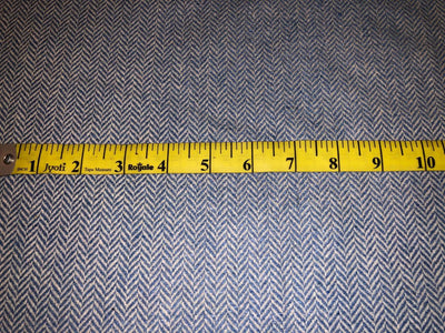 Tweed Suiting fabric is made from recycled wool/ viscose/polyester &amp; cotton acrylic 58" wide blue herringbone  [18316]