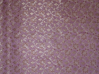 SILK BROCADE FABRIC Pink, Brown & Beige Gold 44" wide BRO344[2]