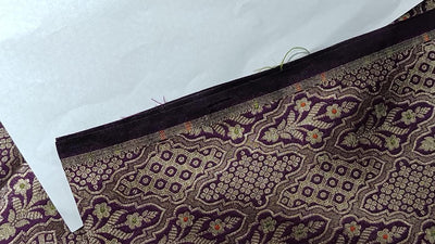 Silk Brocade Fabric  jacquard 44" wide  BRO973 available in 4 colors black/ green/royal and mulberry